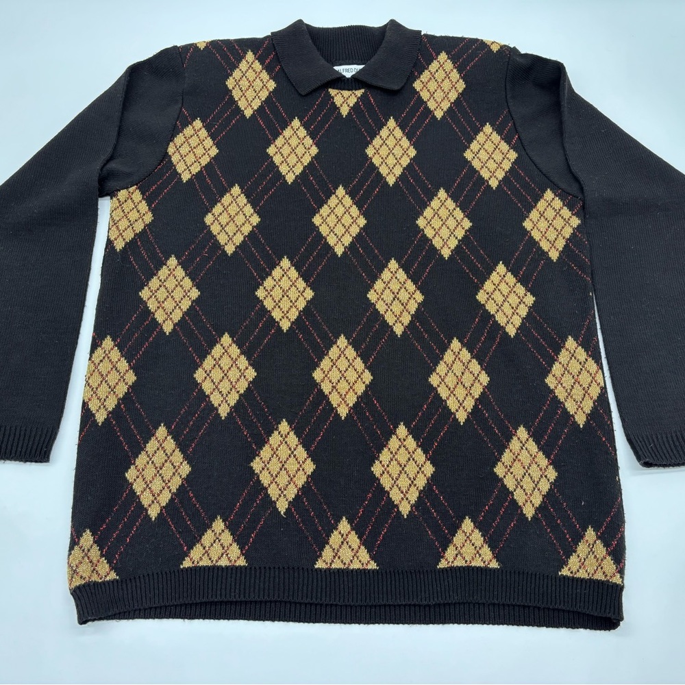 Vintage Alfred Dunner Argyle Sweater | Women’s Medium | Made in USA
